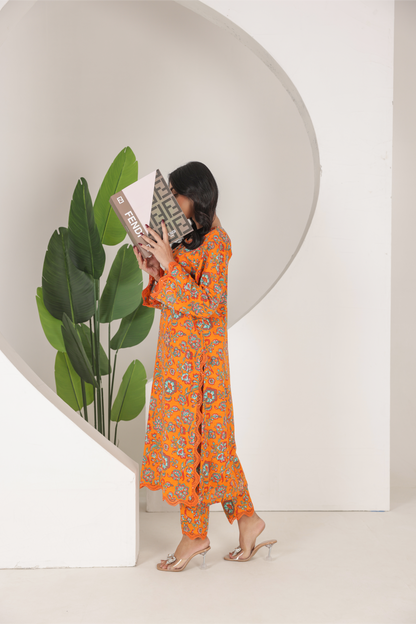 Citrus Glow | 2 - Piece Unstitched Suit